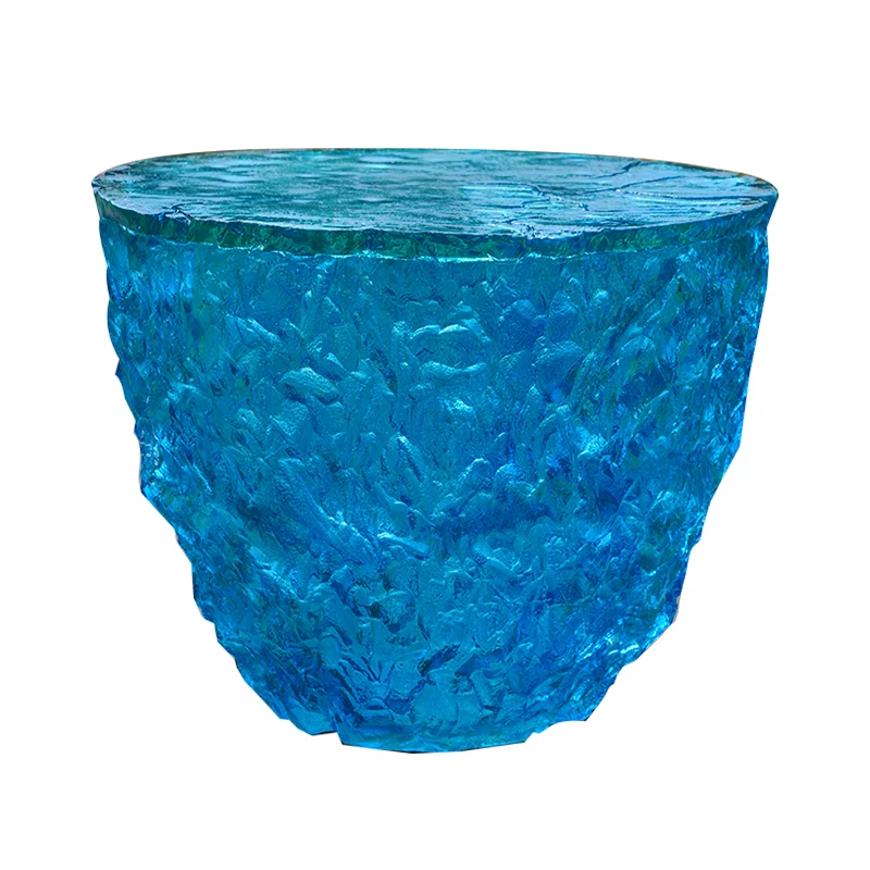 2021 Handmade Popular Unique Design Ocean Round Table Large Sculpture For Sale Crafts ResinTable Decor