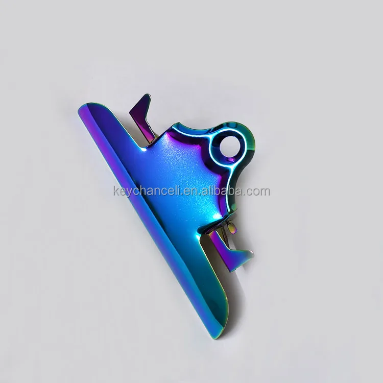 146mm iridescent rainbow jumbo large big metal butterfly clipboard clip