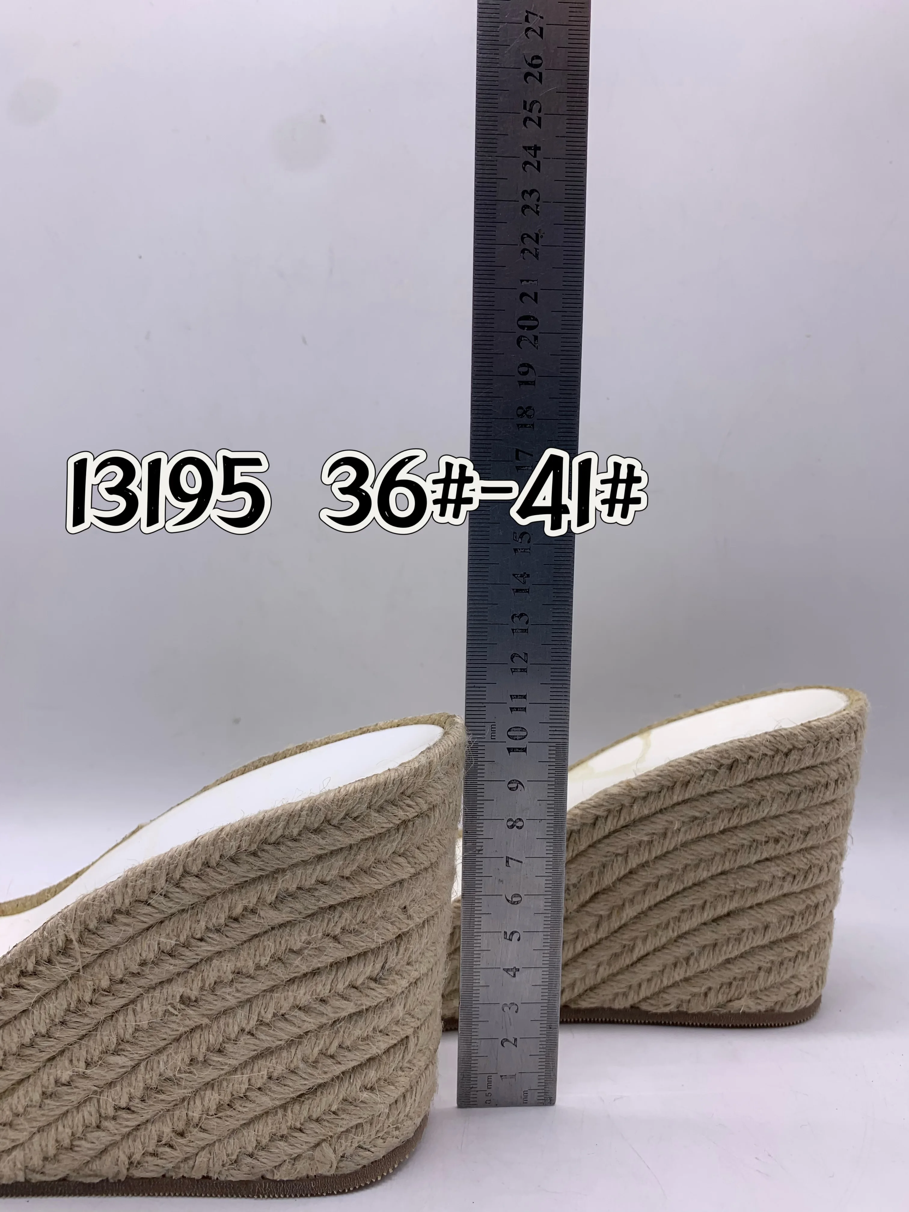 Women High Sole Espadrilles Jute Sole Sandal Shoe Sole Lady