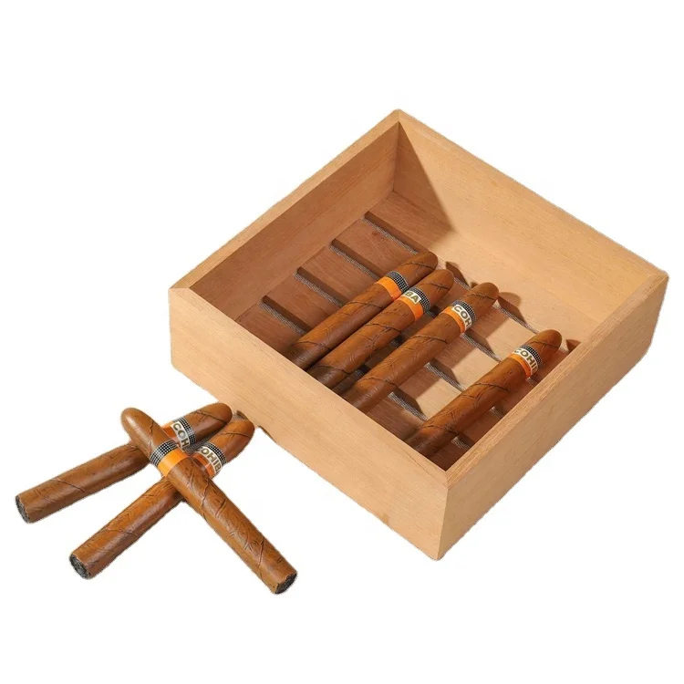 Wholesale Unfinished Empty Cigar Boxes Customizable High Quality Solid Wood Storage Boxes