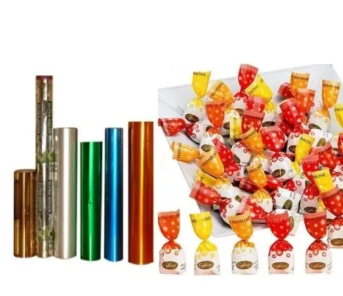 Пэт/ПВХ Твист пленка для упаковки пищевых продуктов конфеты рулон