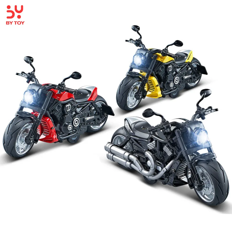 Toy Alloy 1:12 Pull Back Racing Series Light and Sound Racing Motorcycle Simulation Alloy Model Car Toy Vehicles
