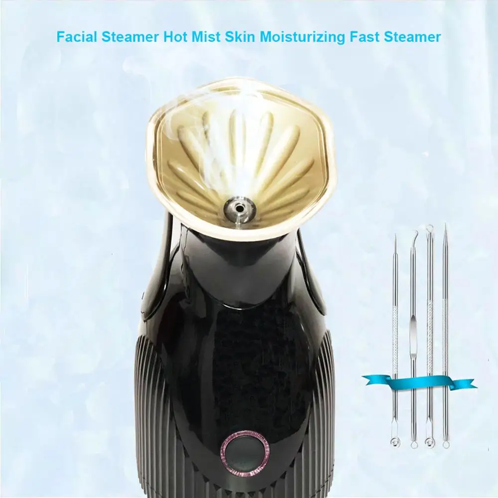 Nano Ionic Facial Steamer Warm Mist Humidifier Black and glod