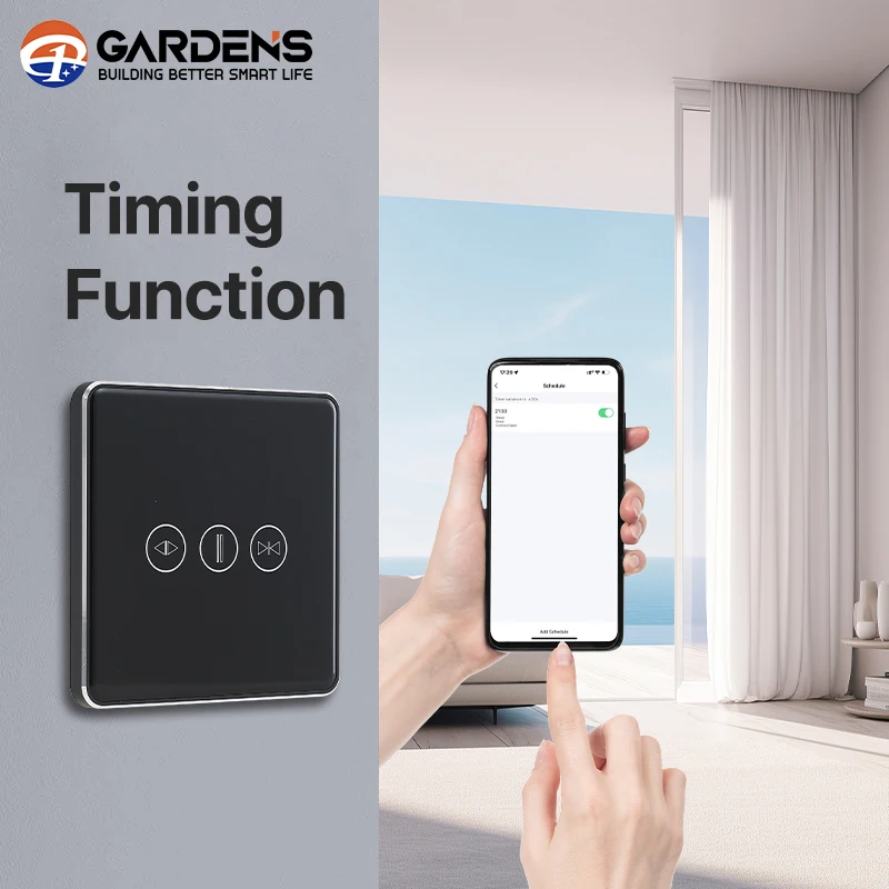 Garden Factory Price EU Glass Panel Tuya Smart Life Curtain Switch Touch Remote Control Interruptor Intelligent