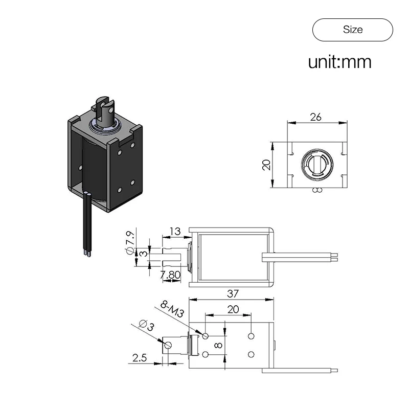 Strong Push 12V Dc Pull Actuator Electric Push Pull Type 5V Mini Micro Electronic Solenoid