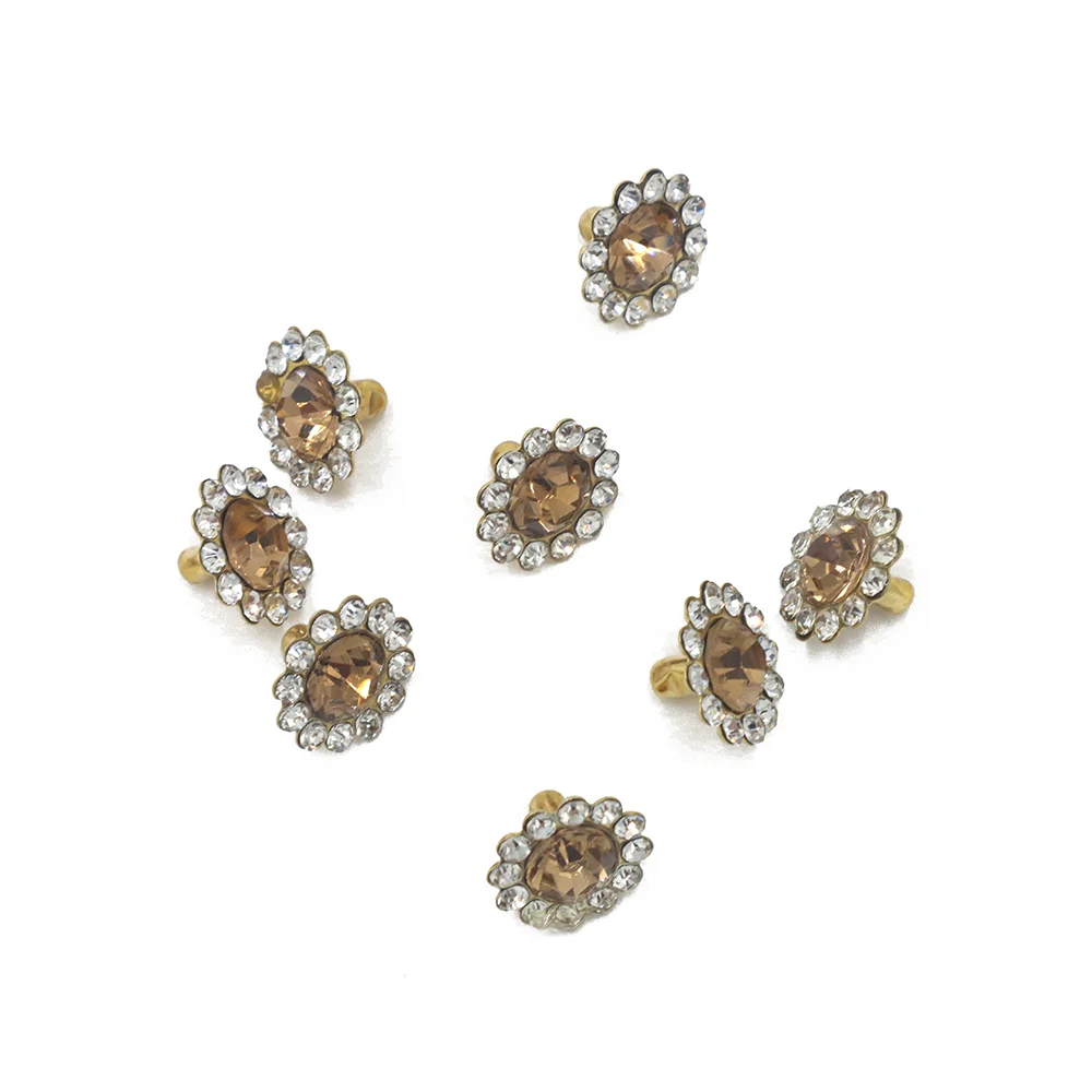 Wholesale Leather crystal rhinestone decoration rivet custom metal rivet for shoe bags