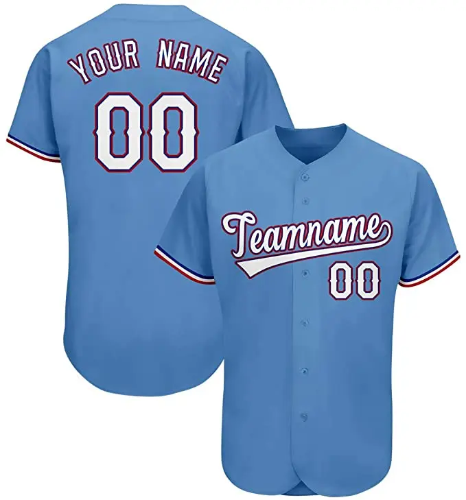 
Blank Custom baseball Tshirt 100% Polyester Baseball Jersey 