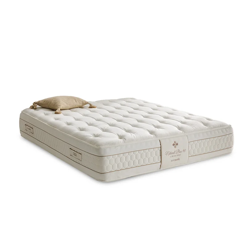 Spanish Supplier Box 98 Natura Series Natural Materials Medium Firmness Pocket Spring Mattresses With High Thermal Comfort