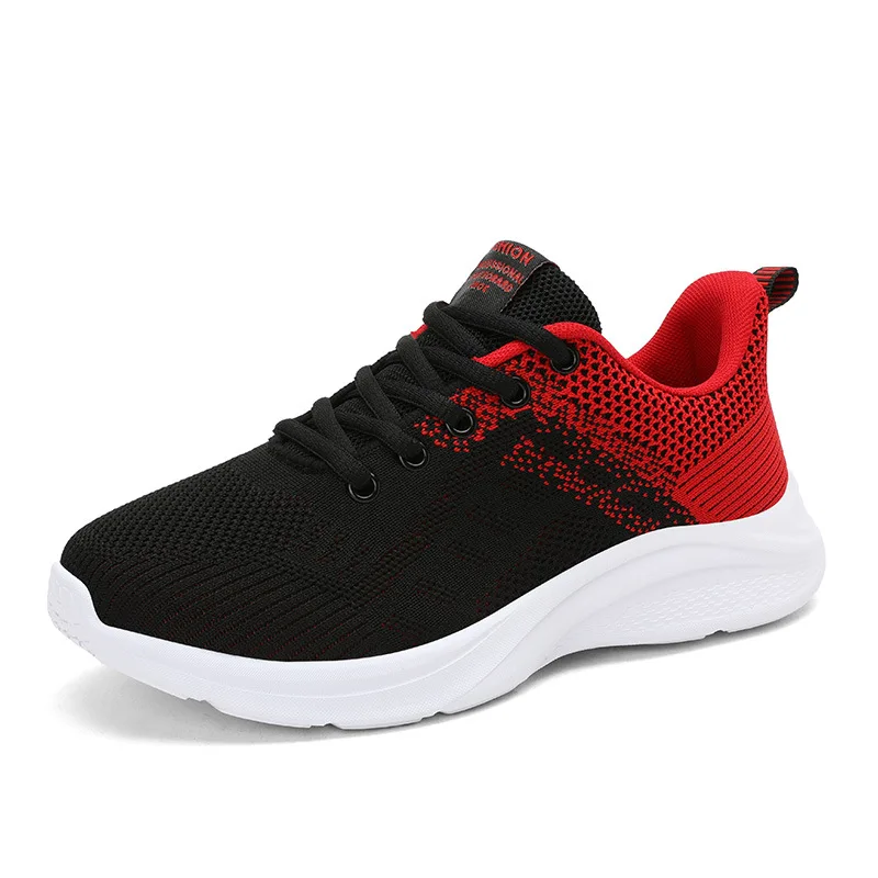 Spring and Autumn Middle School Students Lightweight Breathable Flying Woven Casual Shoes Ladies Travel Shoes Sports Women