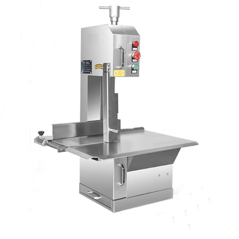 All SS201 220/110V Cutting Butchers Bone Saw Machine With Operation Table Lifting