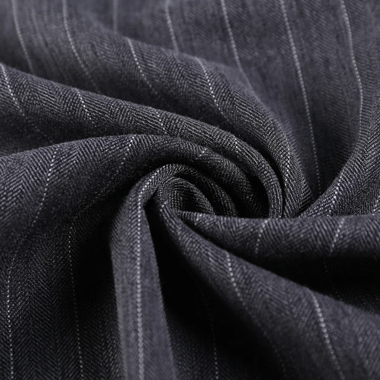HB21-5 TR 4 way stretch fabric with herringbone design rayon stripes textile material for dress making