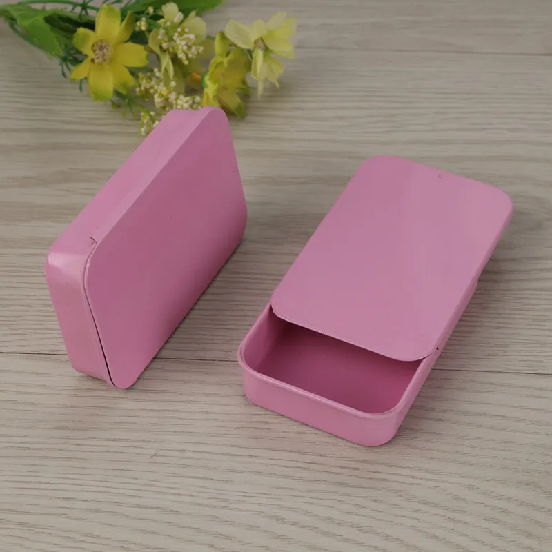 80x50x15mm sliding tin box mint tin box with sliding lid  brow soap packaging box