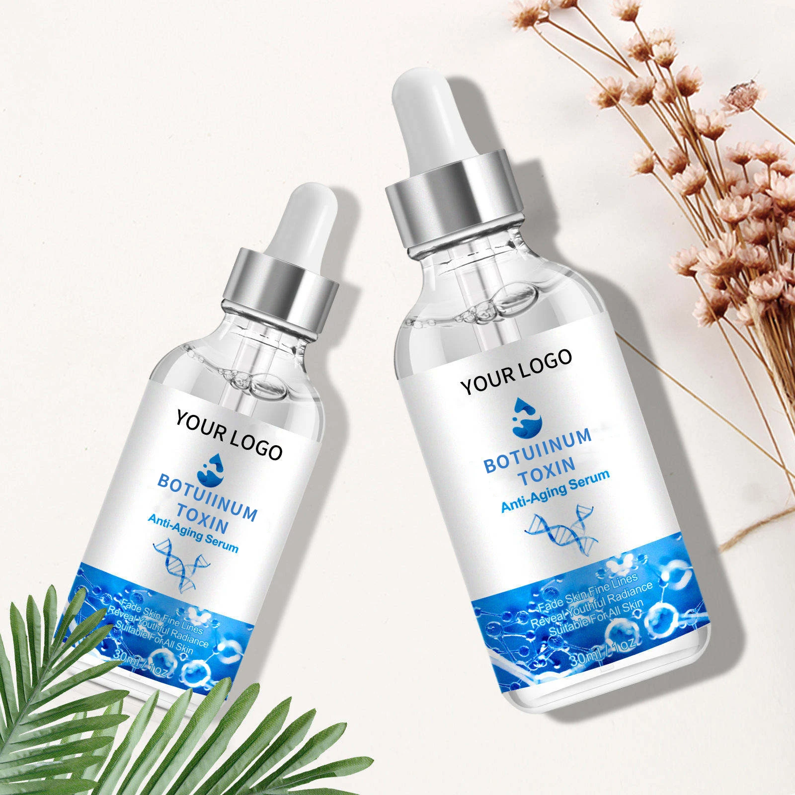 Skincare Most Effective Intense Anti-Wrinkle Anti-Aging Vitamin C Hyaluronic Acid Collagen Botulinum Toxin Facial Serum
