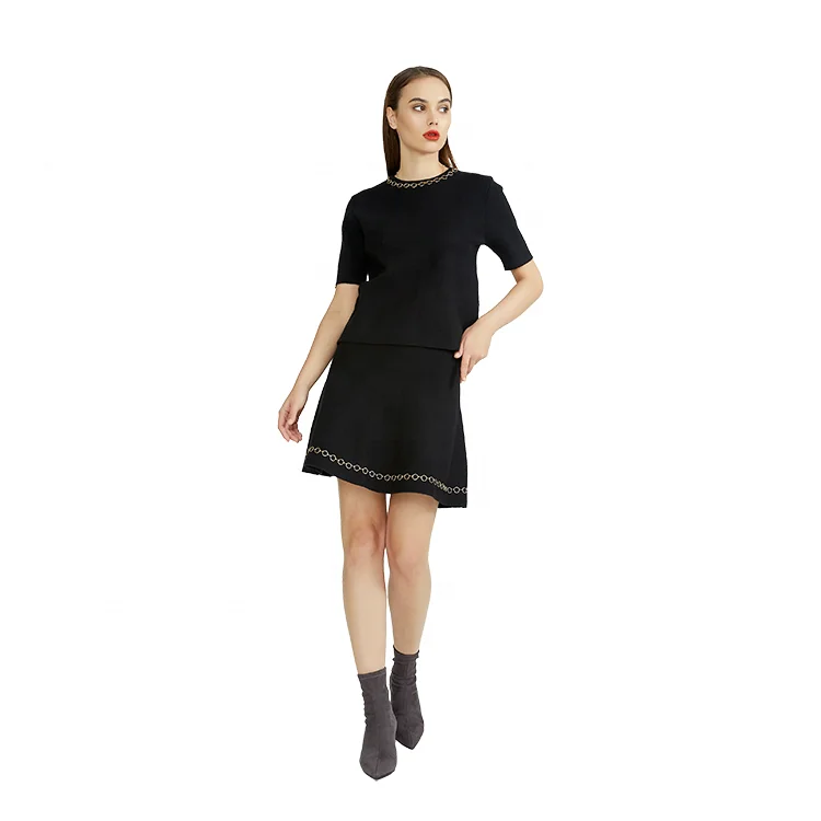 Оптовая продажа, женская сексуальная Весенняя мини-юбка с цепочкой, мини-юбка трапециевидной формы