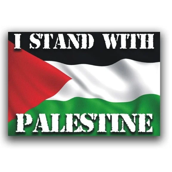 Free Palestine Flag Body Stickers 14*9 cm Car Decorative PVC Stickers 6-Color Printed Anti-Tank Stickers