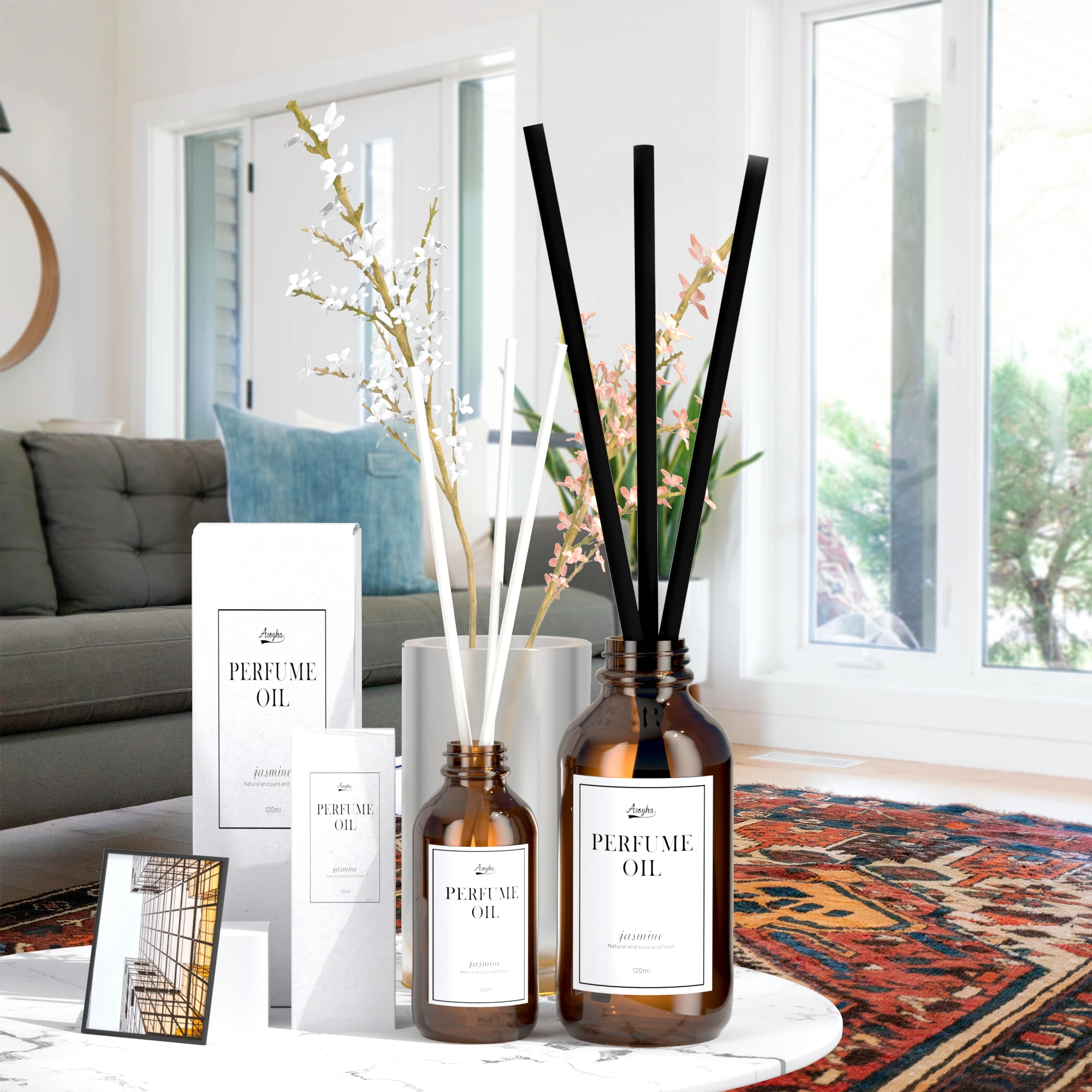 Soyha Home Decoration Customize Private Label Modern Home Reed Diffuser Air Freshener