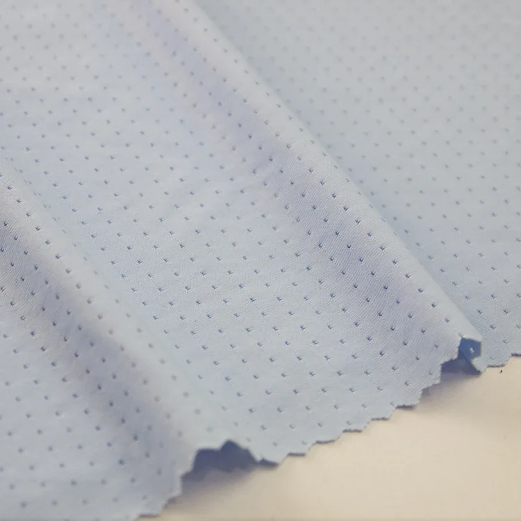 Wholesale Breathable Soft Elastic Fabrics for Vest 83% Nylon 17% Spandex Mesh Fabric UV Protection Clothing