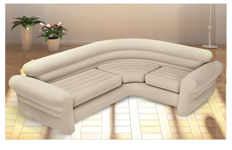 INTEX 68575 INFLATABLE BEIGE COMFORTABLE  CORNER SOFA for LIVING ROOM