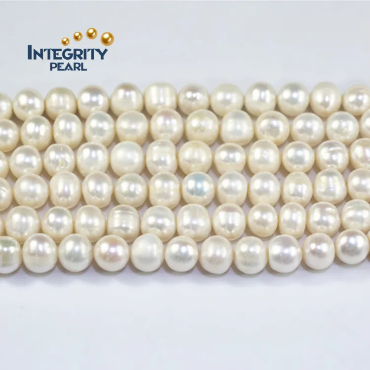 Freshwater big size 11-12 mm A+ potato wholesale pearls strands