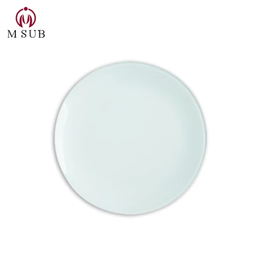 
7.5 10 inch Sublimation coated printable blank plate China supplier cheap glass sublimation blank plate 