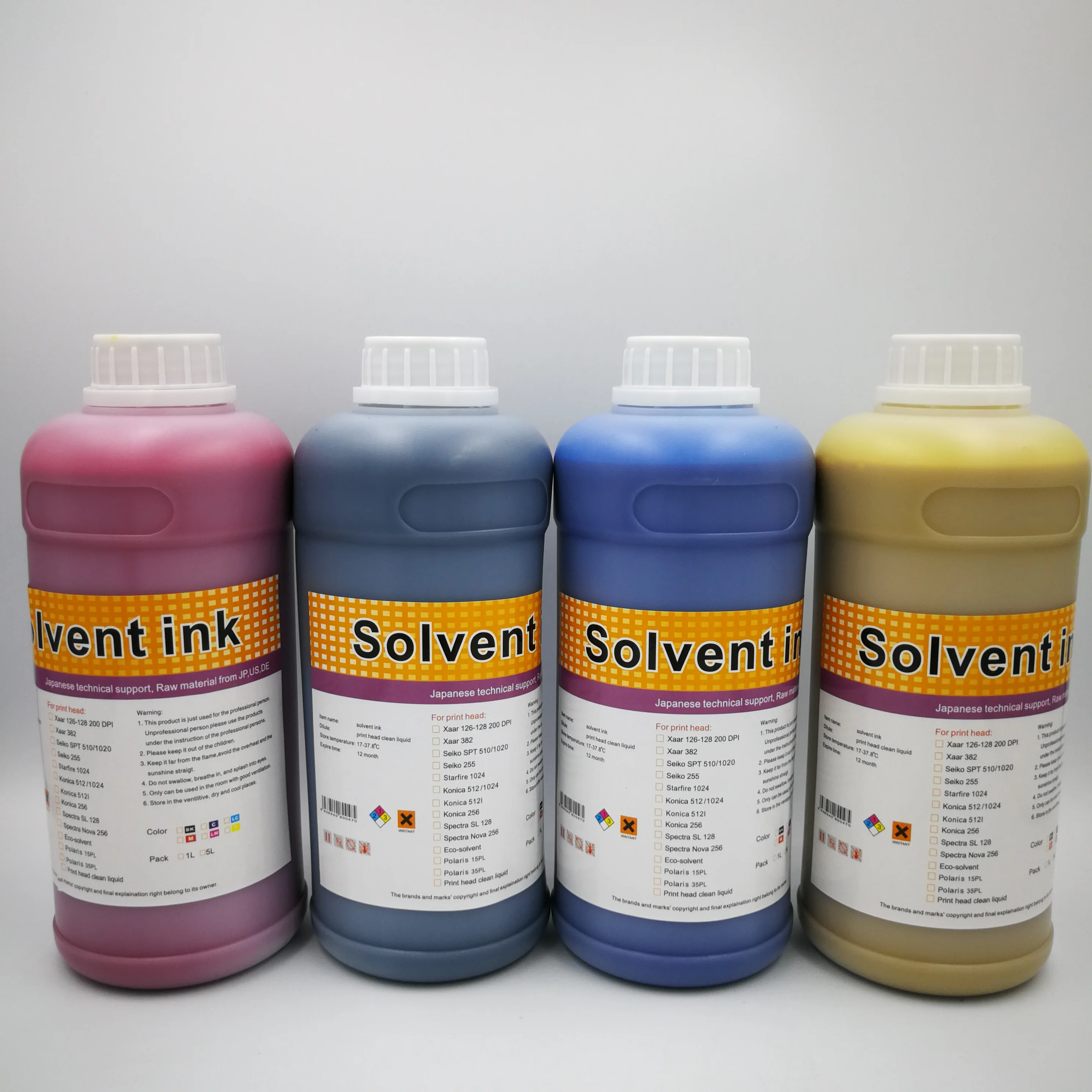 Solvent Tintas for SPT 510 /35pl Printhead phaeton sk4 solvent ink used for seiko sk4 ink