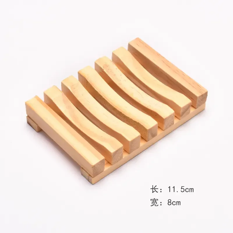 Bamboo Waterfall Kitchen Sink Custom Soap Dish Storage Holder Wood Soap Holder Bath Soap Tray With Drain