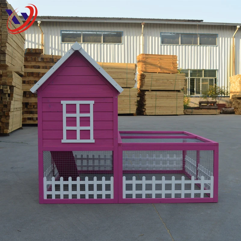 Lovely Pink Large Space Wholesale Rabbit Hutches Bunny Cage