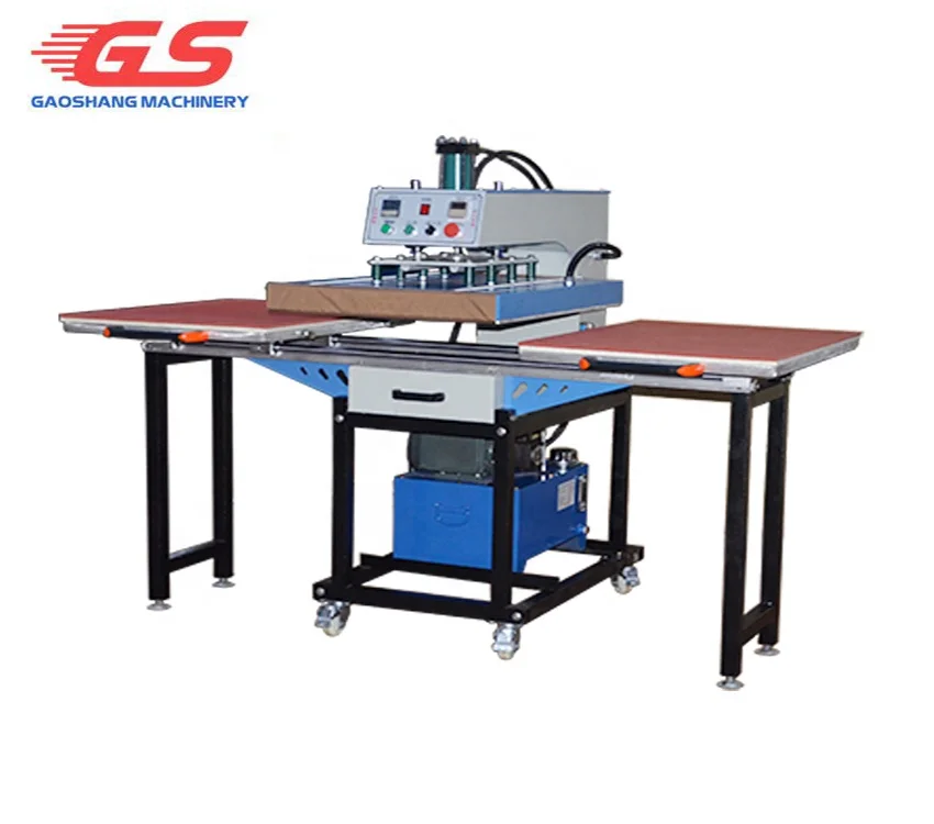 Dongguan factory 30 tons pressure hydraulic oil freely sliding worktable rhinestone/crystal press heat press machines