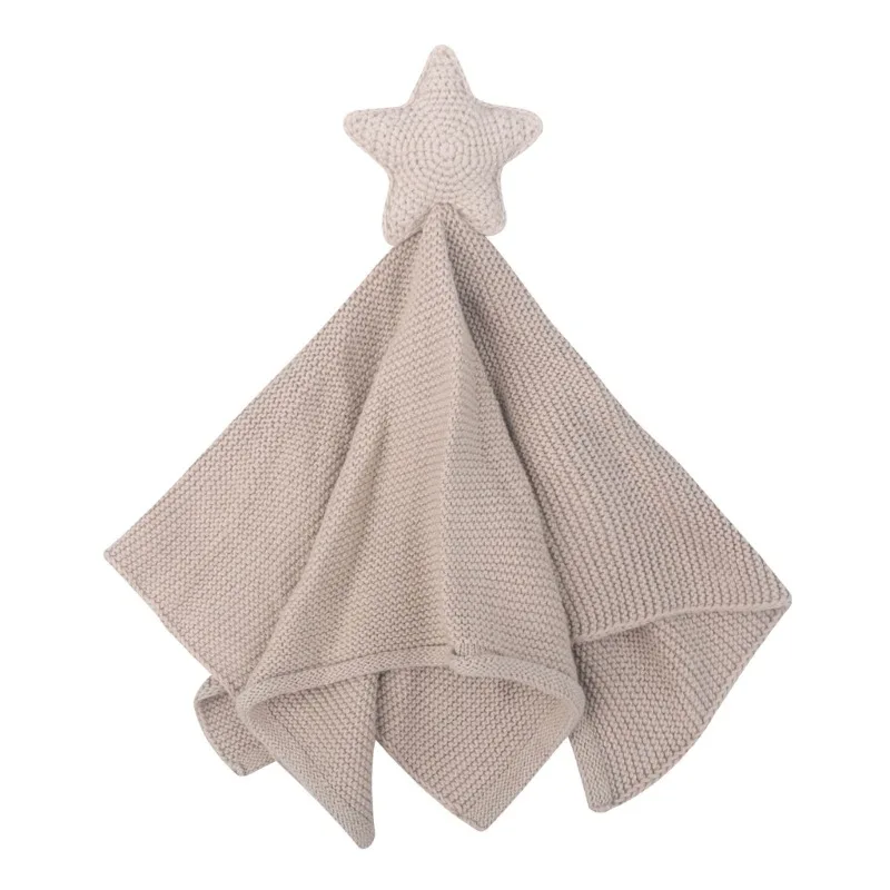 Pinuotu Baby Boys Girls Star Newborn Soft Security Blanket Towel Soothing Crochet Sleeping Comforter Solid Toddlers Toy
