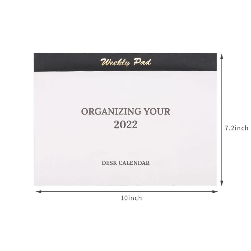 Magnetic Two-color Paper Note pad Weekly Schedule Form To-do List 2022 Agenda Book
