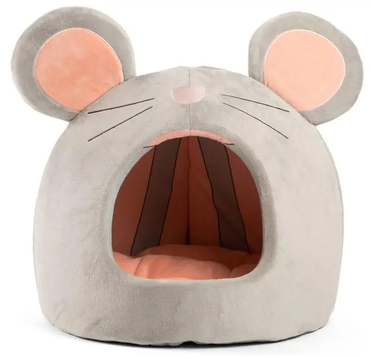 
Fancy indoor cat house pet cave mouse shaped pet nest bed and pet accessory 
