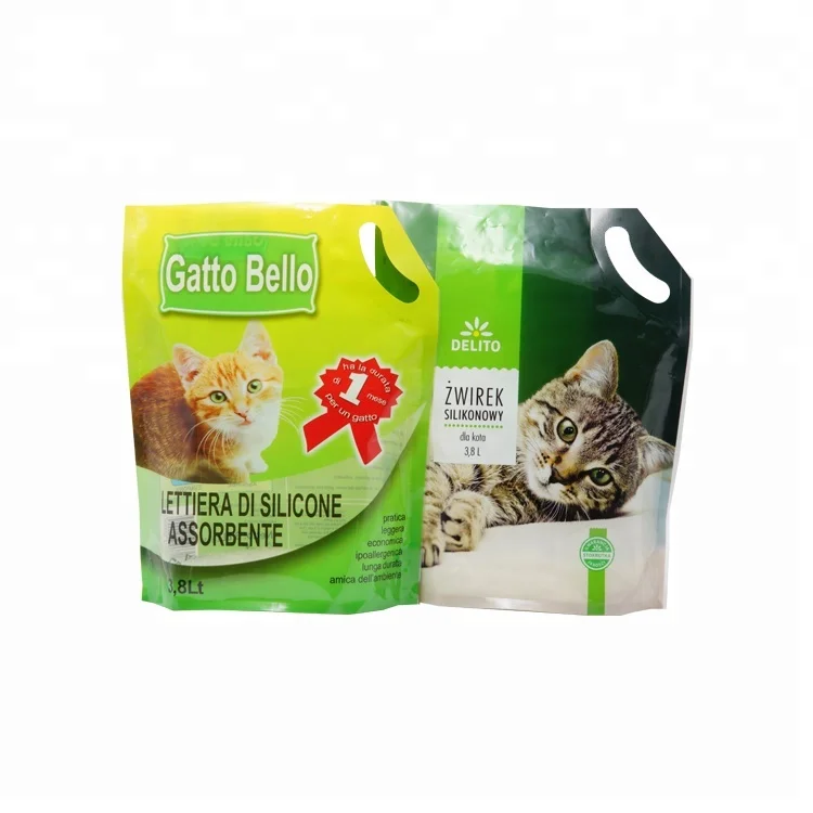 Reusable Heat Seal Plastic Stand Up Packaging China Manufacture Cat Litter Packaging Bag for cat litter
