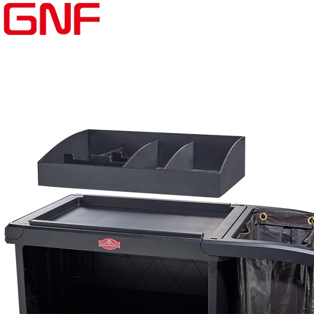GNF hotel plastic housekeeping service cleaning trolley cart multifunctional Utility Servicing maid trolley cart