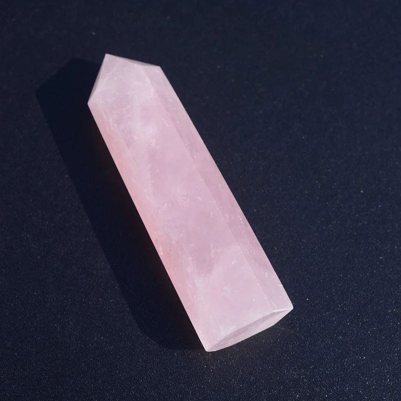 Natural Rose Pink Quartz Reiki Gemstone Healing Points Rose Crystal Wands