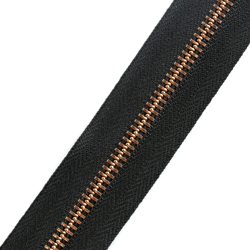 Manufacturers Zip Wholesale 3# 5# Gold Zipper OEM Zip Roll High Quality Metal Zipper Roll
