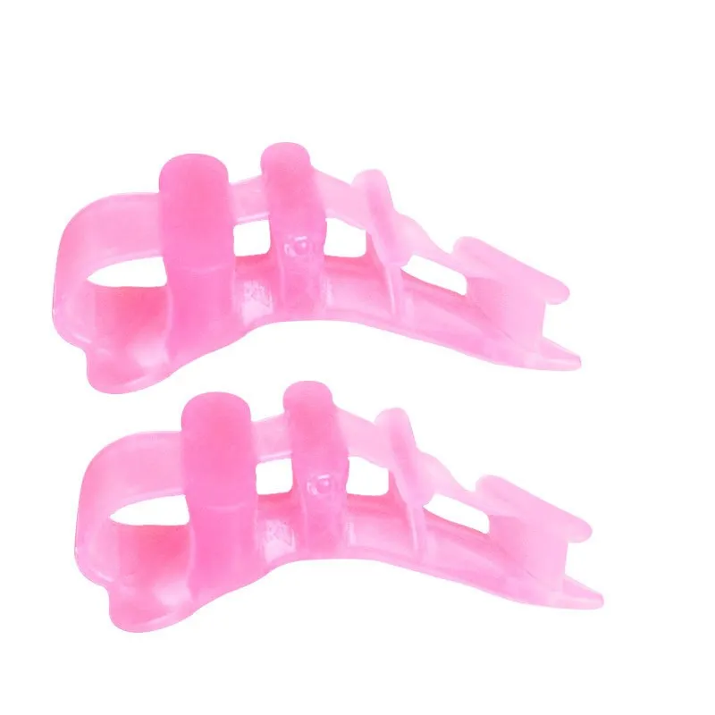 OLLAS Hallux valgus bunione corrector overlapping big toe alignment guards spacers with 5 holes soft gel silicone toe separator