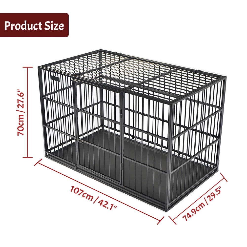 Stackable Metal Heavy Duty Pet Cages Houses Dog Crate With Tray Dog Kennel House