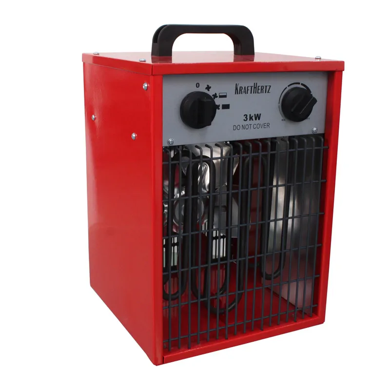 Portable electric fan heater adjustable thermostat electric hot air blower