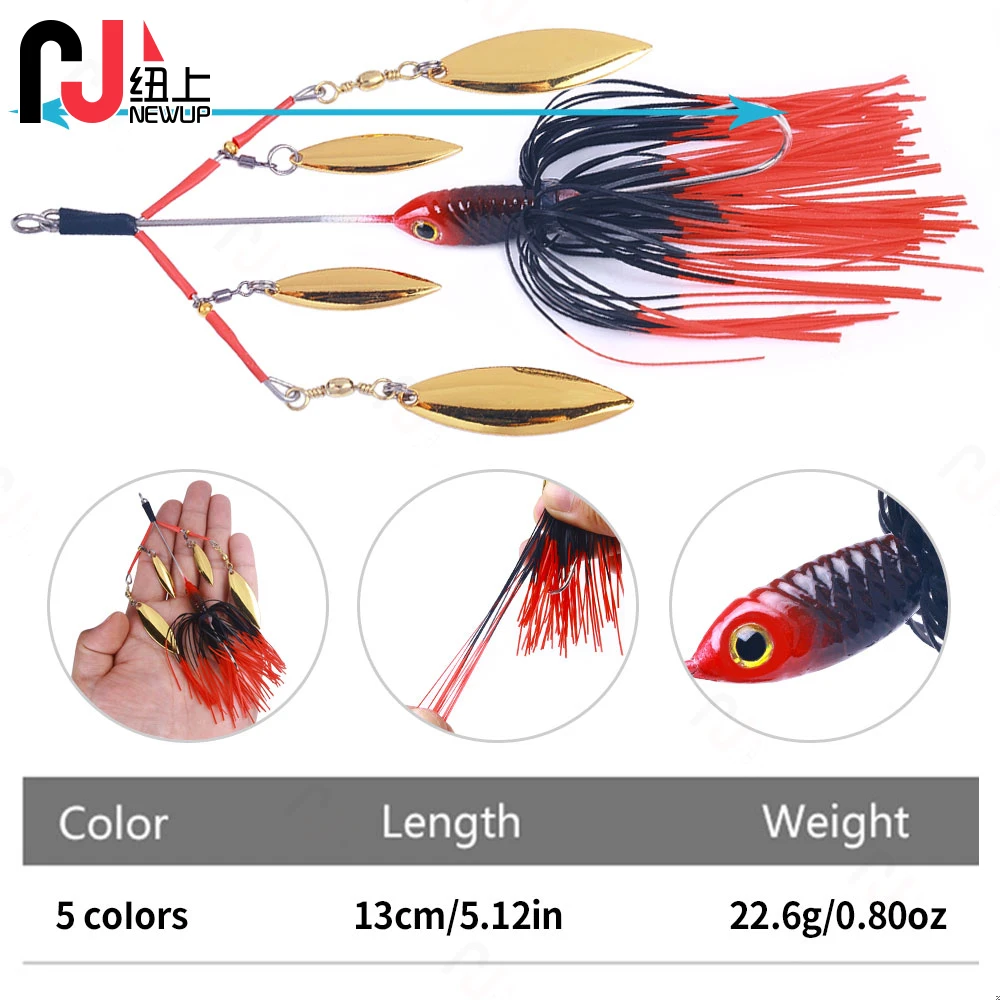 Fishing Lure Bait Tractor Compound Rotating Glitter 13cm 22.8g Bionic Hard Bait Metal Bait Surface Fish Lure