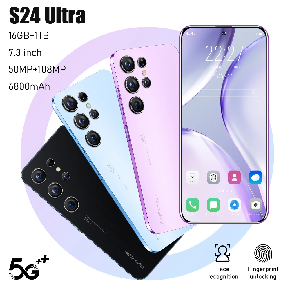 Medome Brand New Galaxay Sansumg S24 Ultra 5G Smartphone Original 16G 1TB 6.8inc Mobile Phone Android Celular Telefono Low Price