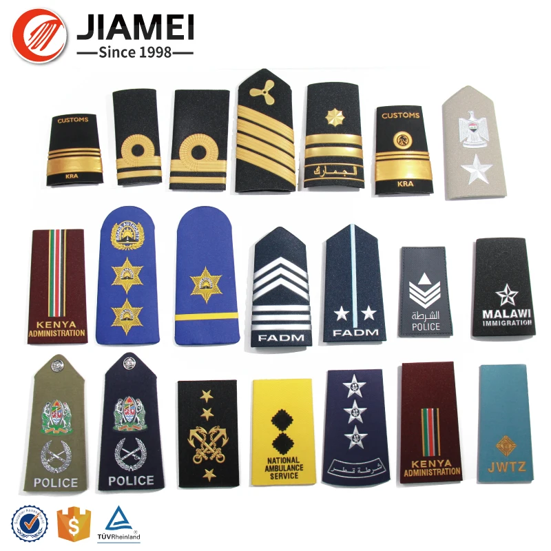 Soft Pvc Badge Epaulettes Custom Printed Arm Badges