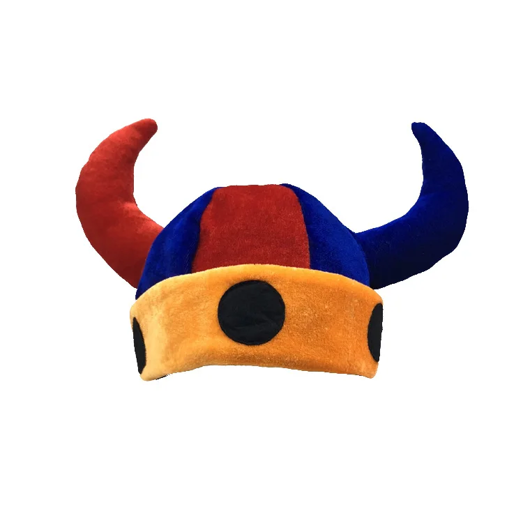 Carnival Cap Custom Design Funny Hat Crazy Viking Horn Costume Party Dress up