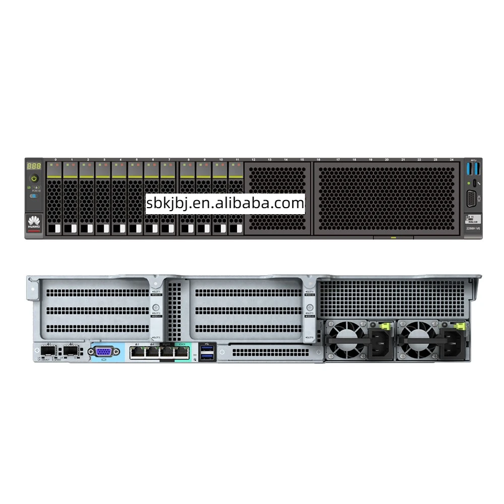 FusionServer 2U rack  2288HV6 server 8*2.5 Chassis 16/32 ram 5315Y 3.2GHz cpu 960G SATA SSD XR150-M Raid Card 1500W Power