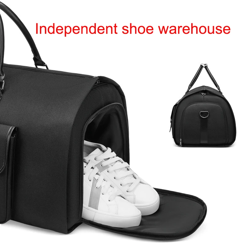 Customized Portable Travel Men Suit Carrier Weekender Tote Bag Convertible Garment Suit travel Duffel Bag