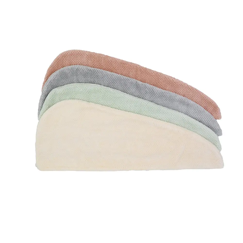 Custom color Soft skin-friendly and convenient soft Microfiber coral velvet button Elastic rope girls bath shower dry hair towel