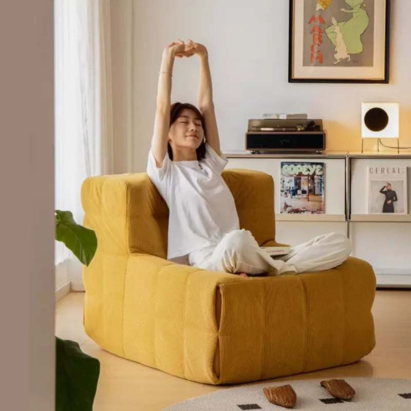 Vacuum Compression Sofa Simple Chair Save Space Bedroom Balcony Tatami Single