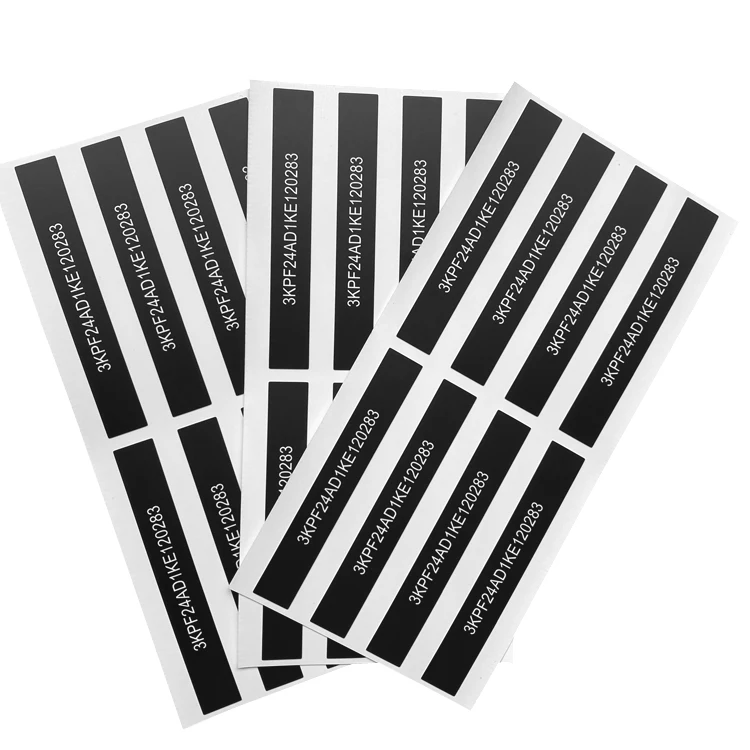 Custom stickers adhesive serial number stickers PET PVC high adhesive label stickers for identification