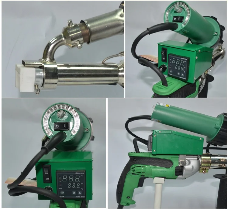 digital display extrusion plastic welding gun for PP/PE water tank pipe storage tank waterproof geomembrane welding use