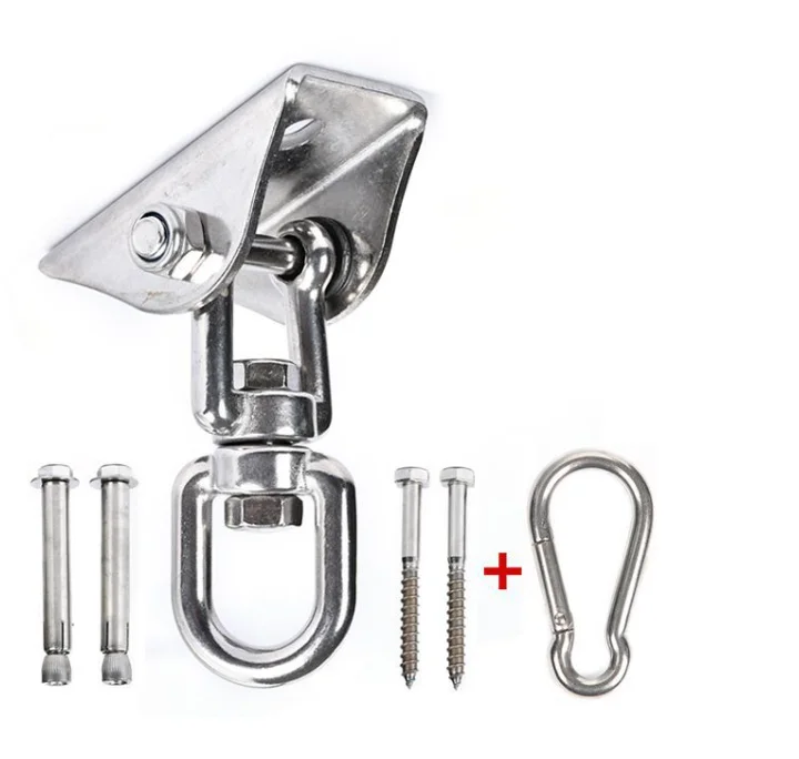 304 из нержавеющей стали поворотный крючок фиксированная пластина подвесное кресло гамак аксессуары 360 Поворотный фиксированный крюк