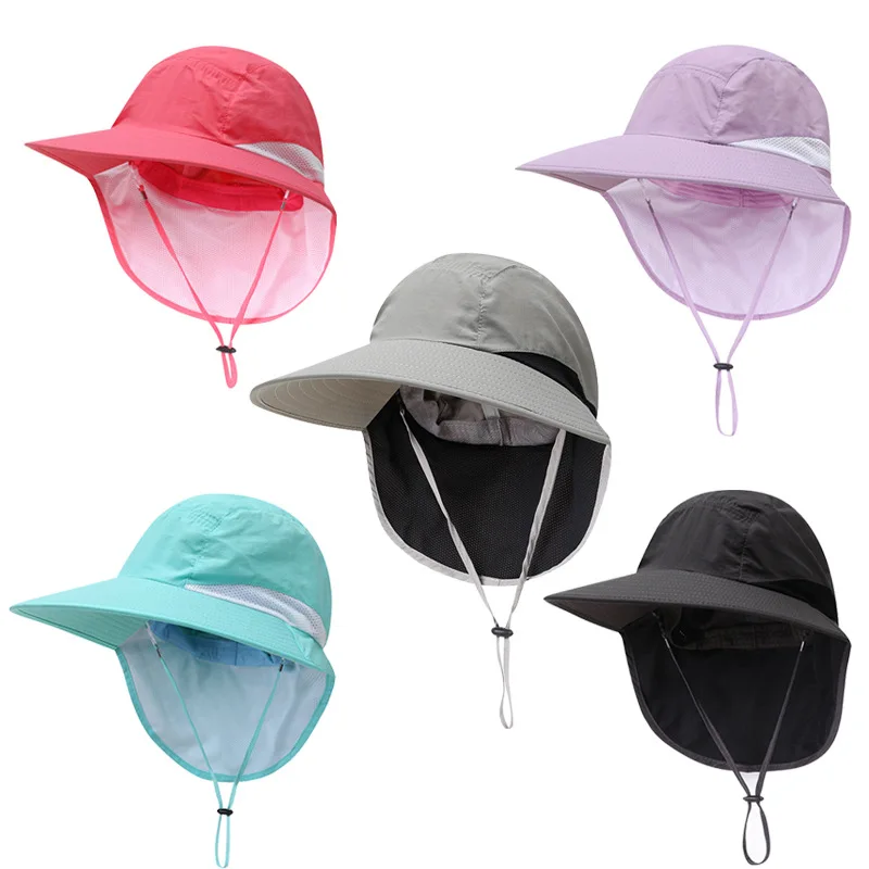 2023 Large Brim Sun Fisherman Hat Plaid Fishing Hat Custom Bonnie Bucket Hat Sports Caps Custom Logo Opp Bag Out Door Waterproof